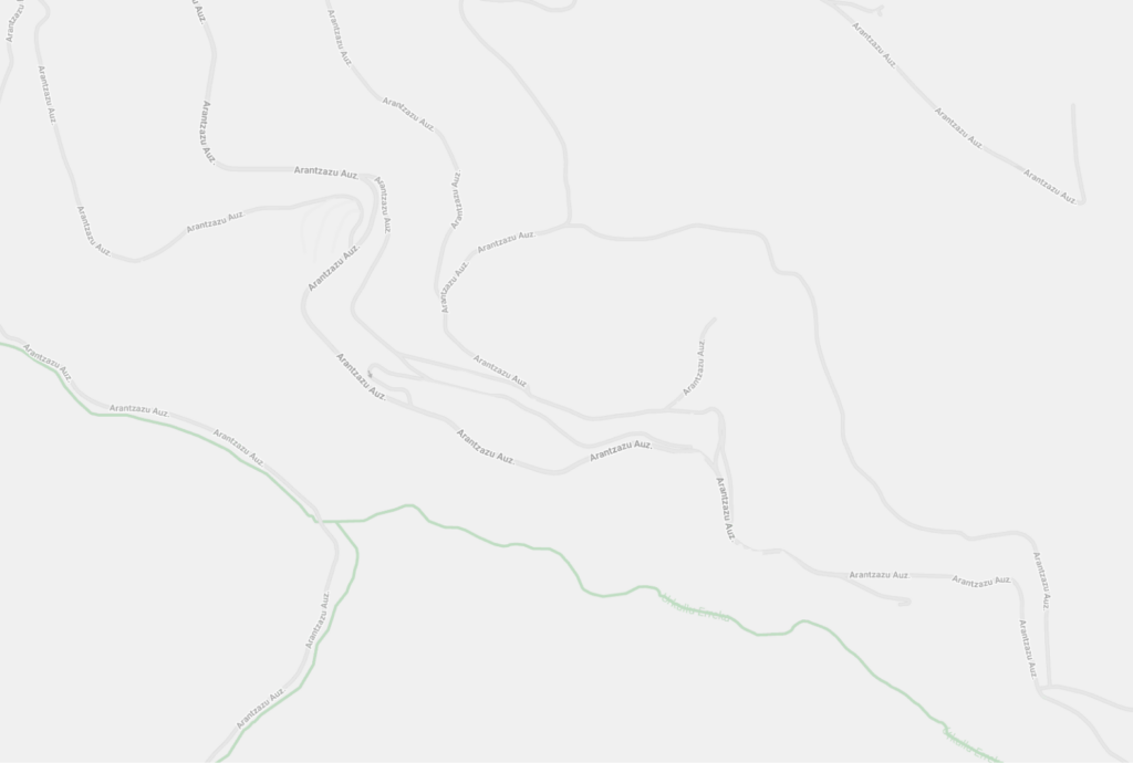 Mapa de la zona de Arantzazu con la ubicación de Gandiaga Topagunea